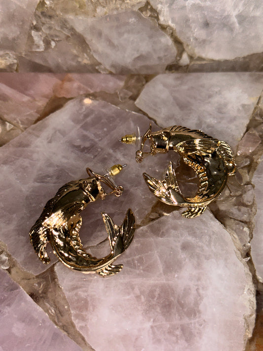 Pisces hoops (gold)