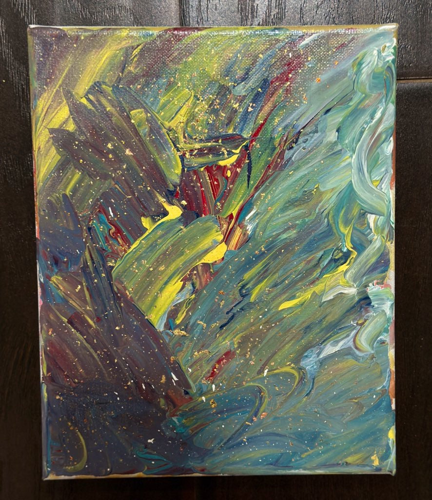 8x10 acrylic abstract painting