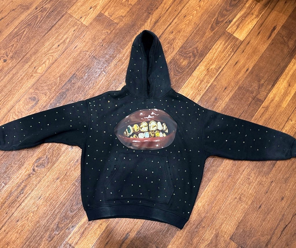 PREORDER “Smile for me” series LIMITED EDITION Rhinestone Hoodie #1